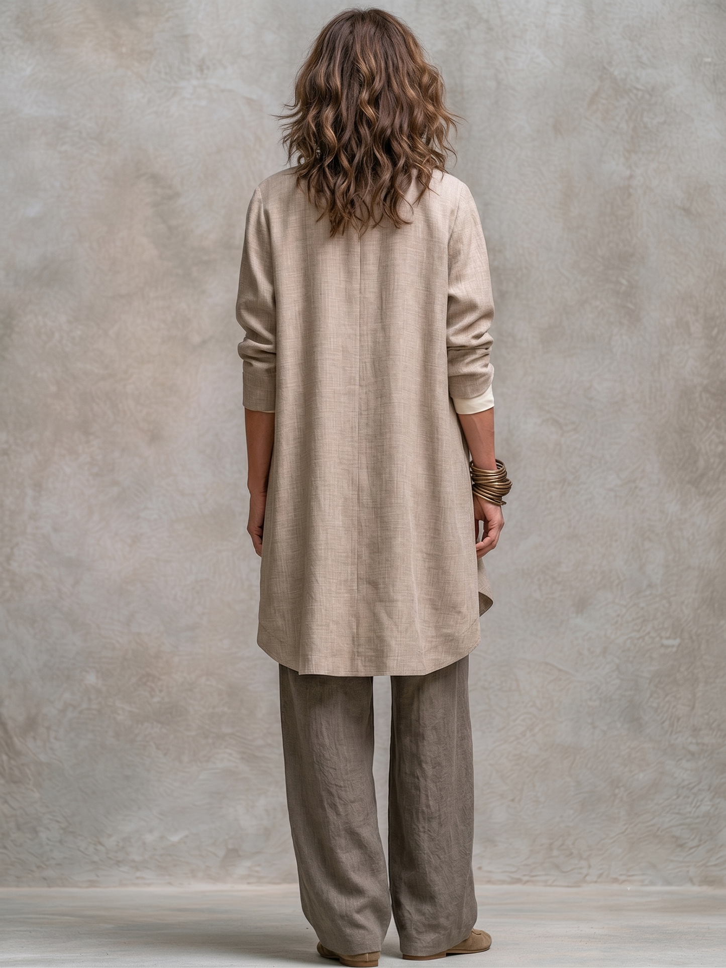 Lucía - Conjunto Palazzo Boho Beige