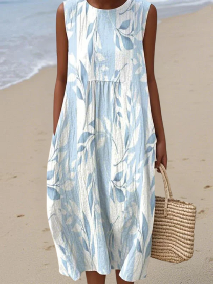 Maylen | Vestido midi con hojas