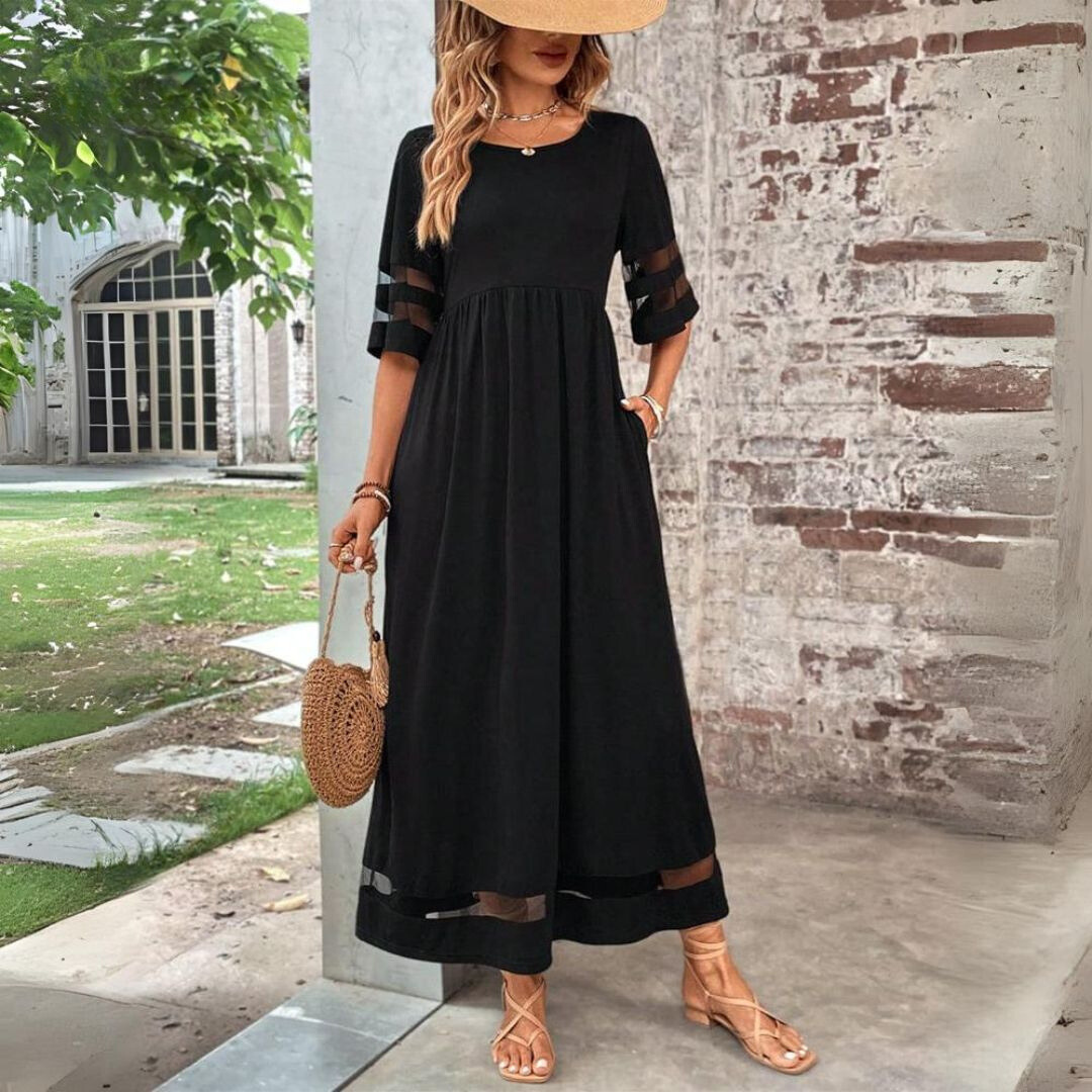 Aubrey – Vestido midi fluido con detalle elegante