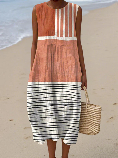 Skye | Vestido midi de rayas