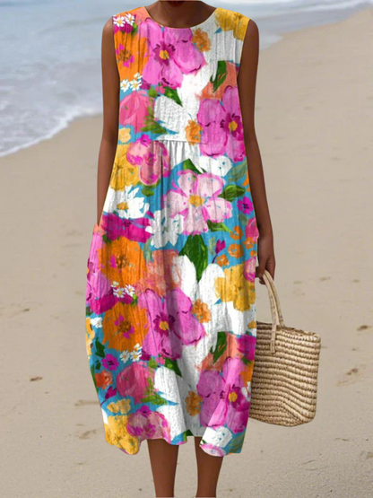 Edurna | Vestido midi floral vibrante