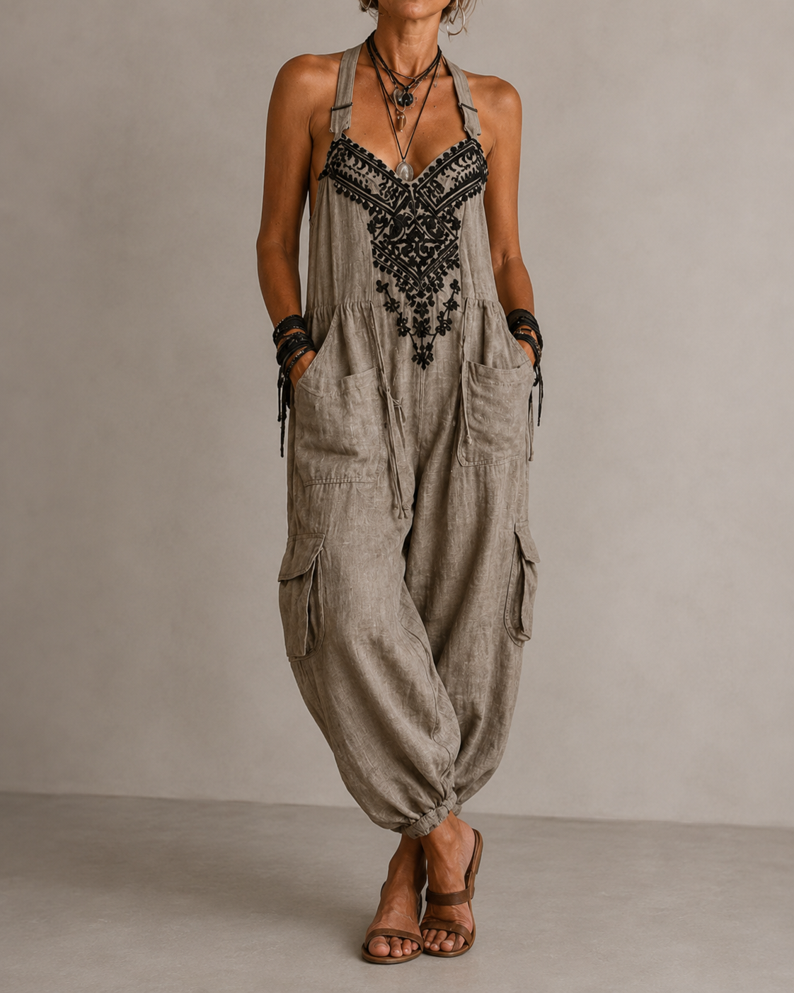Emma | Peto boho con bolsillos de parche