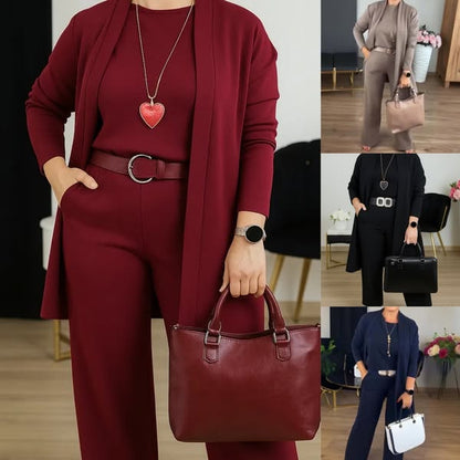 Conjunto 3 piezas- Top, Pantalón y Cárdigan