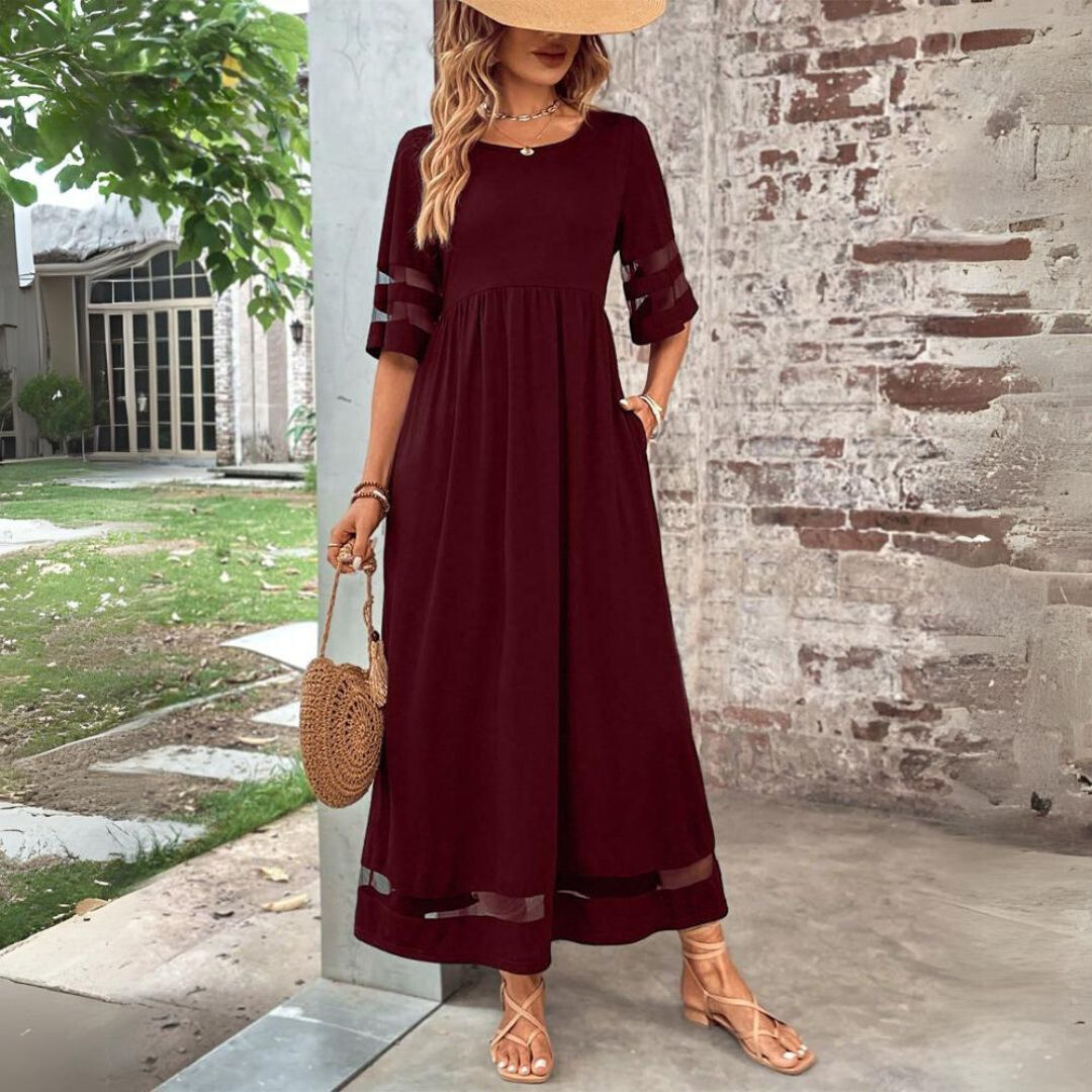 Aubrey – Vestido midi fluido con detalle elegante