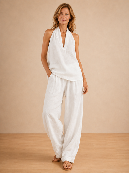 Zoë™ | Conjunto sin mangas con pantalones de pierna ancha