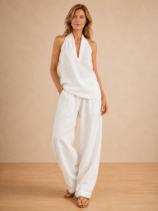 Zoë™ | Conjunto sin mangas con pantalones de pierna ancha
