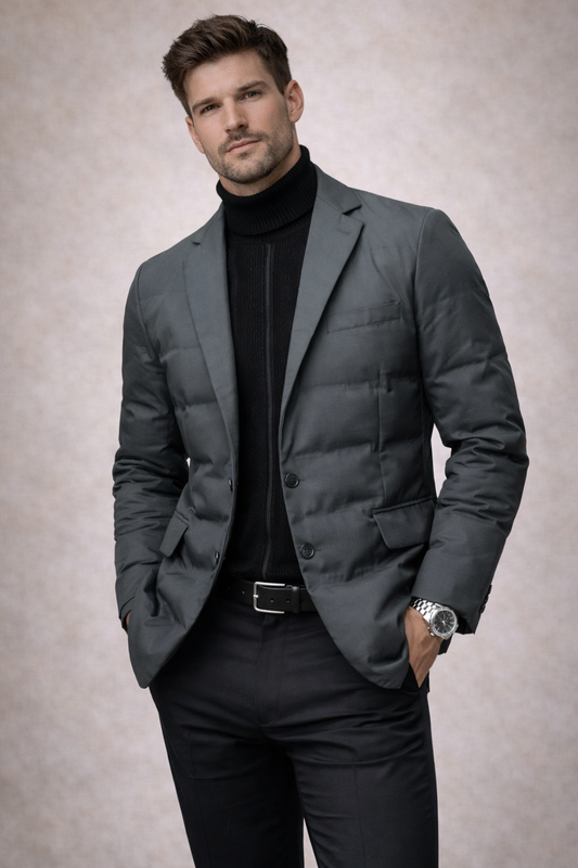 Hugo – Blazer acolchado de plumón con cuello tipo bufanda