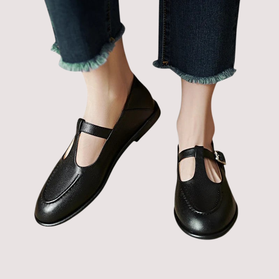 Camila | Zapatos ortopédicos tipo Mary Jane de tacón bajo