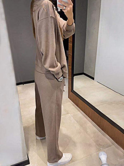 Giulia - Conjunto de punto suave con cárdigan y pantalón