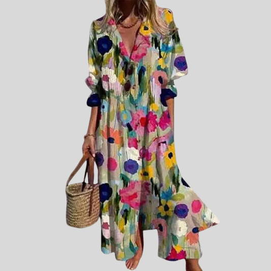 Zariah – Vestido maxi bohemio elegante
