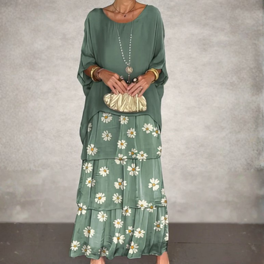 Lara – Vestido largo fluido elegante