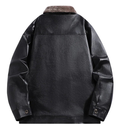 Juan - Chaqueta de cuero - Estilo moderno con interior afelpado