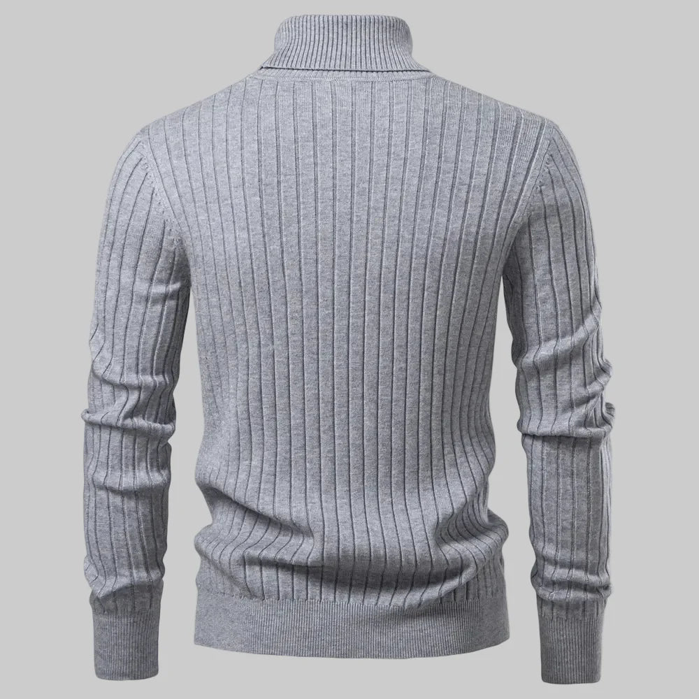 Hugo – Suéter de cuello alto de punto acanalado, cálido y elegante