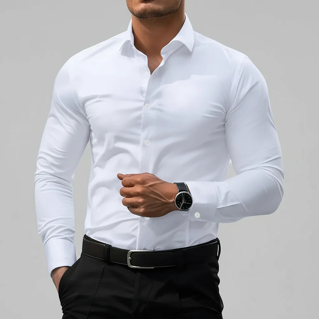 Marco – Camisa elástica de hombre de manga larga