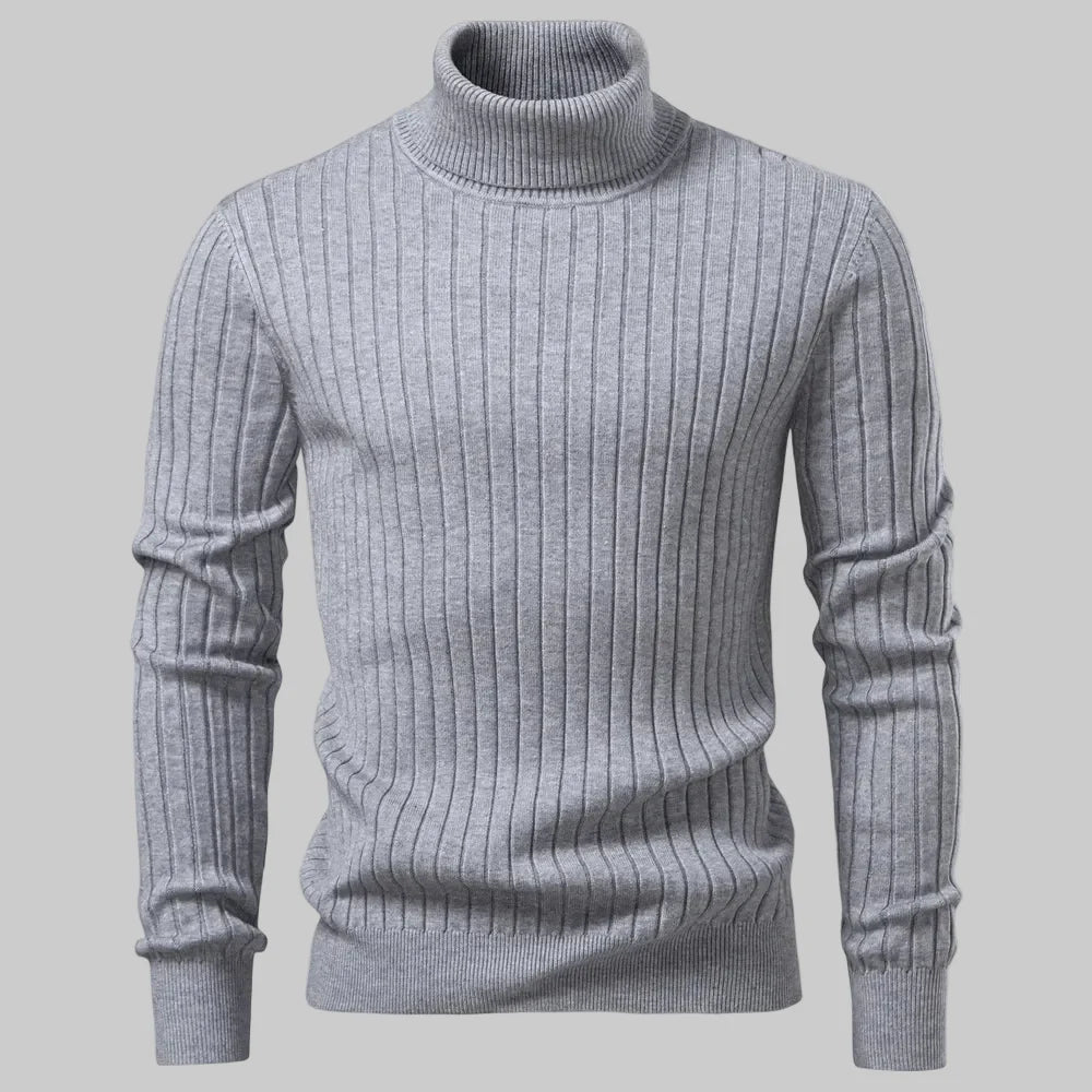 Hugo – Suéter de cuello alto de punto acanalado, cálido y elegante