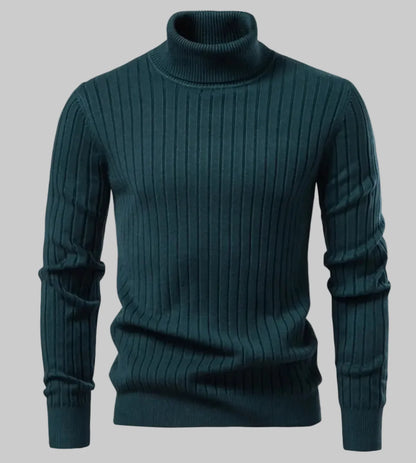 Hugo – Suéter de cuello alto de punto acanalado, cálido y elegante