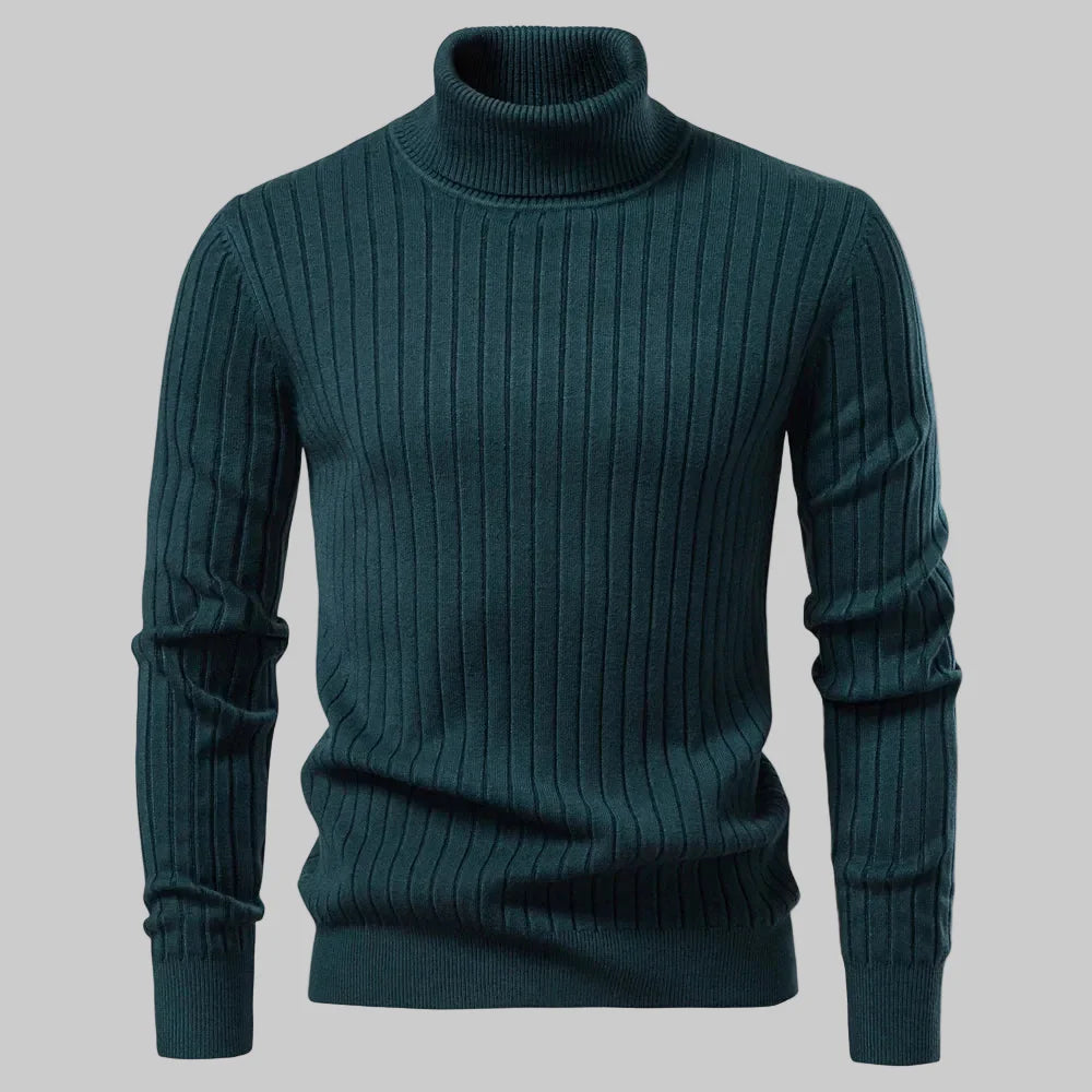 Hugo – Suéter de cuello alto de punto acanalado, cálido y elegante