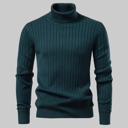 Hugo – Suéter de cuello alto de punto acanalado, cálido y elegante