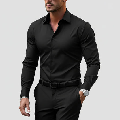 Marco – Camisa elástica de hombre de manga larga