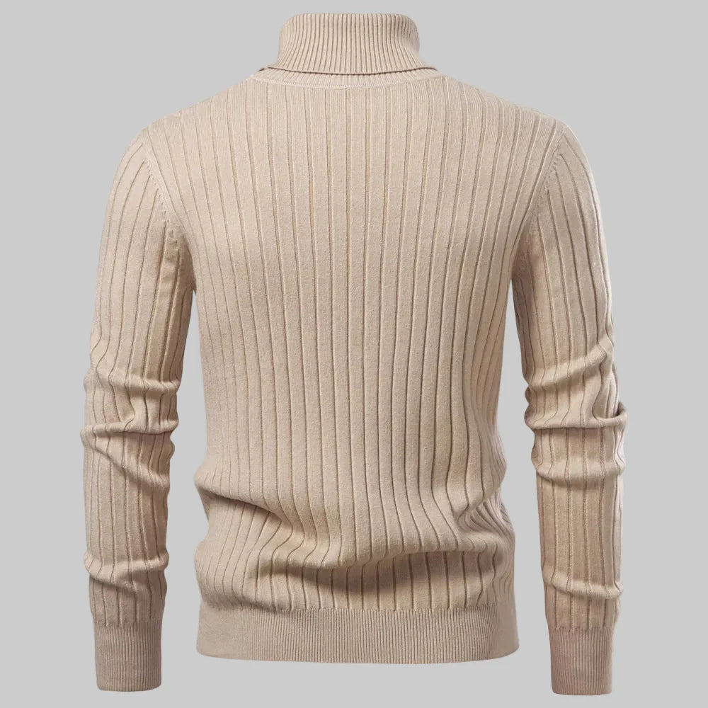 Hugo – Suéter de cuello alto de punto acanalado, cálido y elegante