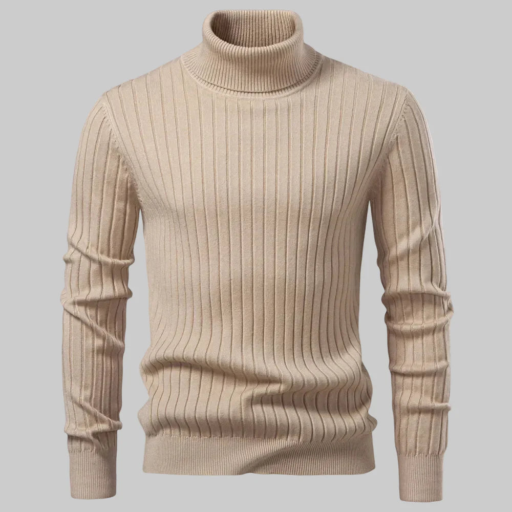 Hugo – Suéter de cuello alto de punto acanalado, cálido y elegante