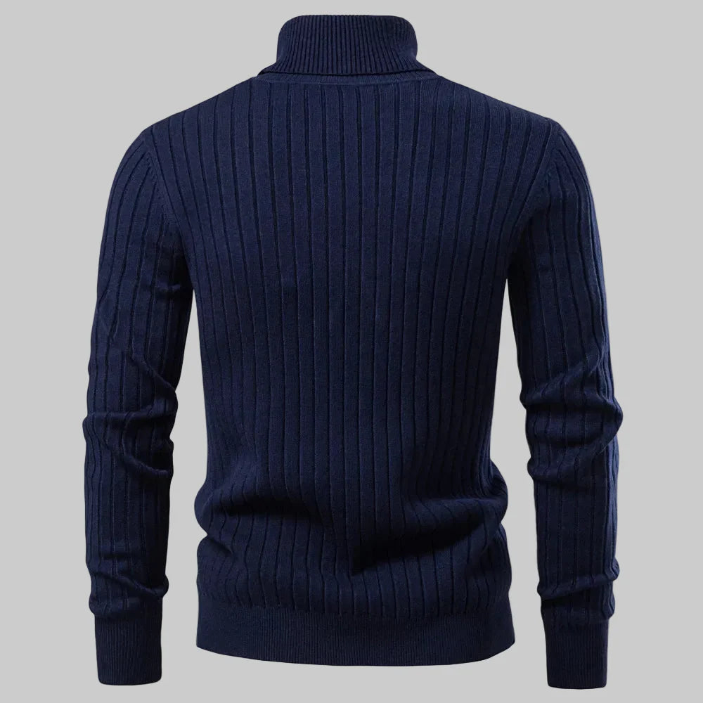 Hugo – Suéter de cuello alto de punto acanalado, cálido y elegante