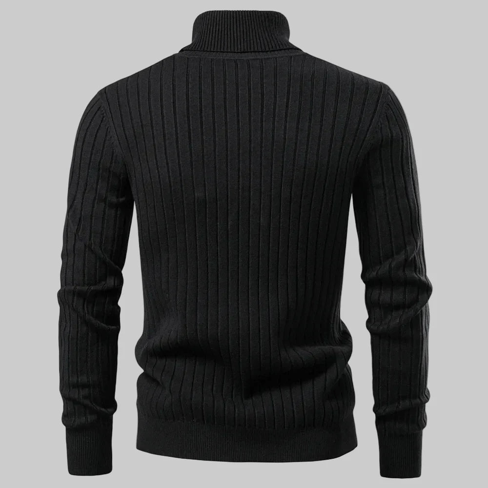Hugo – Suéter de cuello alto de punto acanalado, cálido y elegante