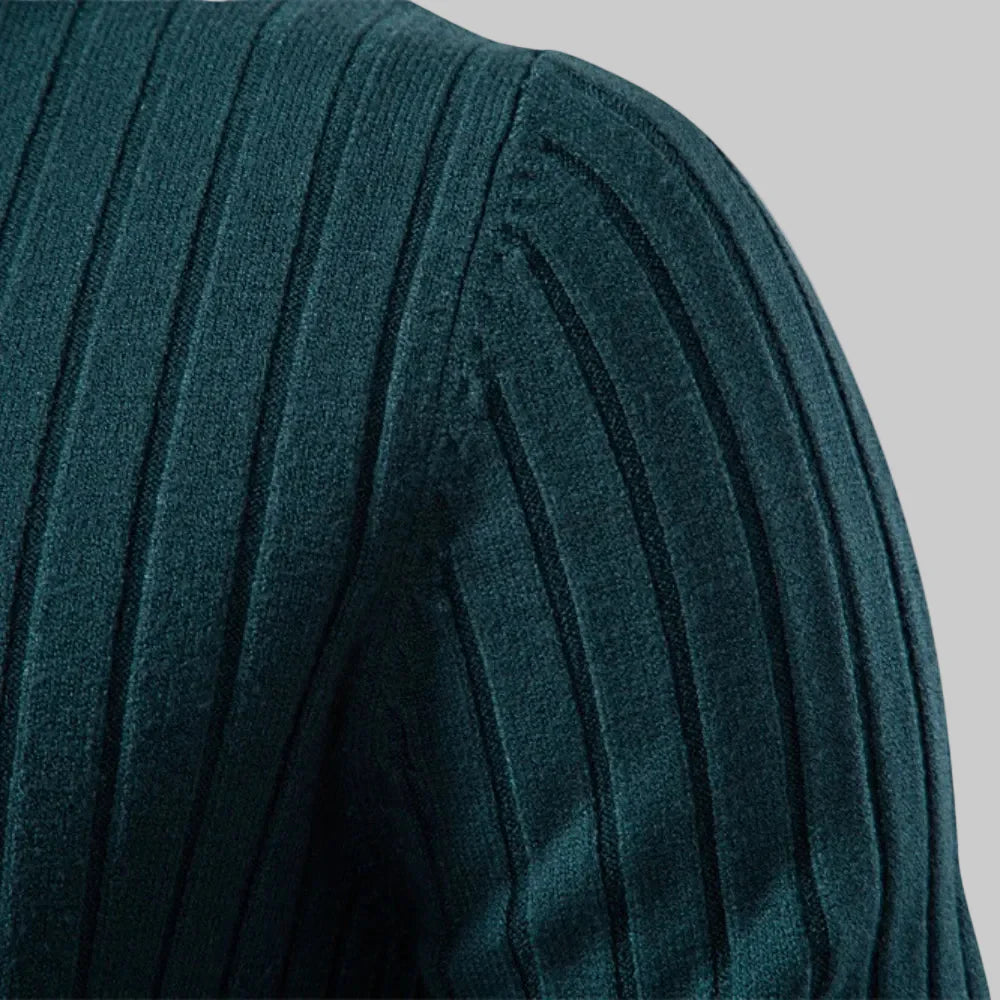 Hugo – Suéter de cuello alto de punto acanalado, cálido y elegante