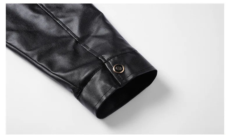 Juan - Chaqueta de cuero - Estilo moderno con interior afelpado