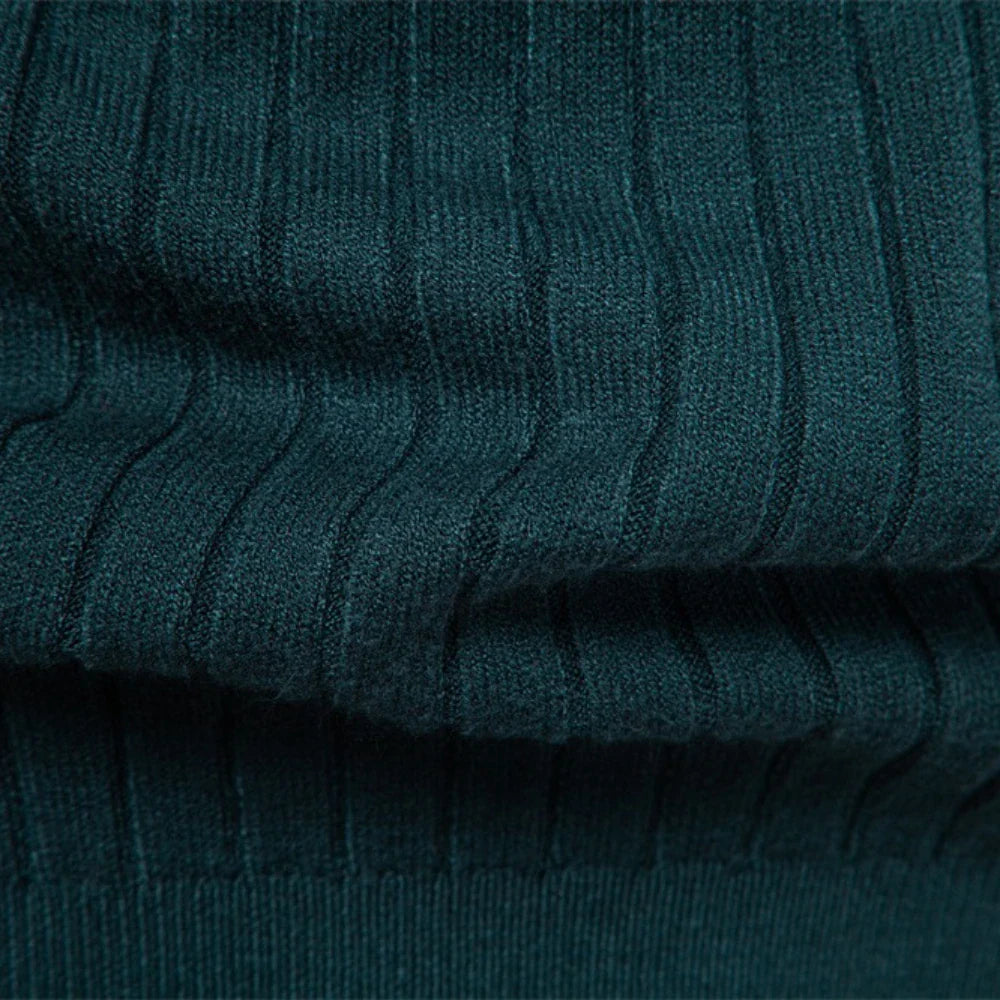 Hugo – Suéter de cuello alto de punto acanalado, cálido y elegante