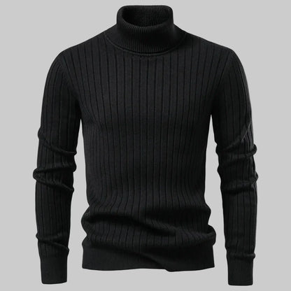 Hugo – Suéter de cuello alto de punto acanalado, cálido y elegante