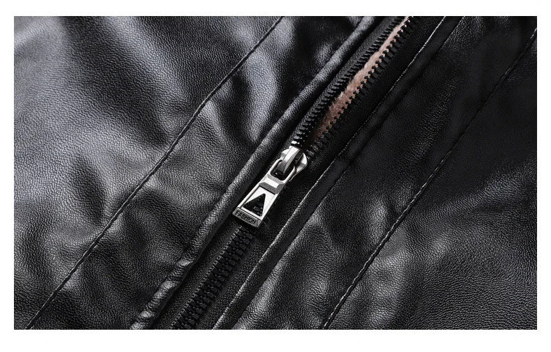 Juan - Chaqueta de cuero - Estilo moderno con interior afelpado