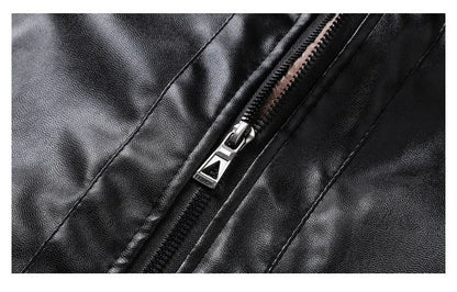 Juan - Chaqueta de cuero - Estilo moderno con interior afelpado