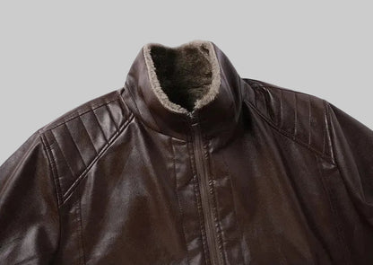 Juan - Chaqueta de cuero - Estilo moderno con interior afelpado