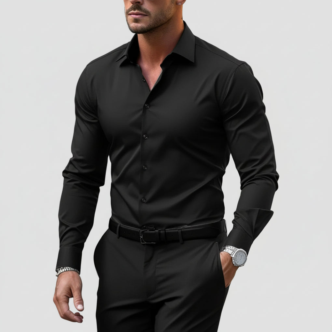 Marco – Camisa elástica de hombre de manga larga