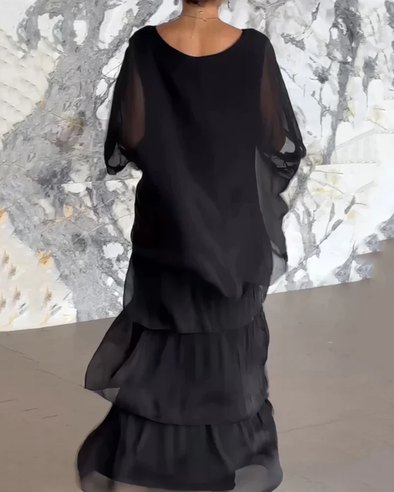 Lara – Vestido largo fluido elegante