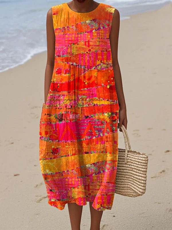 Faye | Vestido midi Sunset