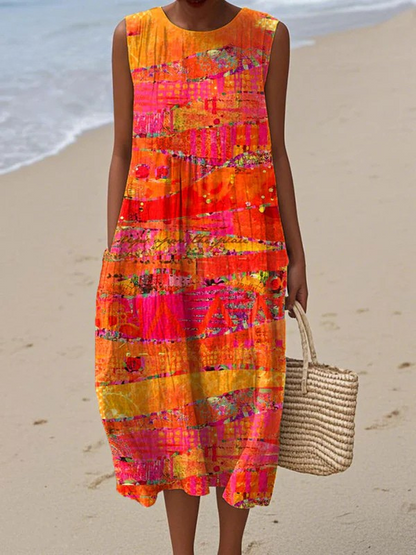 Faye | Vestido midi Sunset