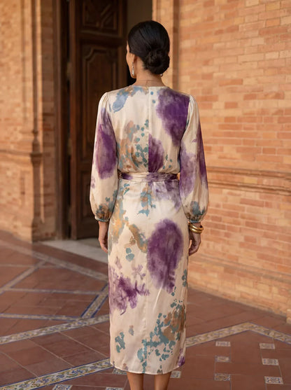 Valeria | Vestido elegante cruzado con escote en V