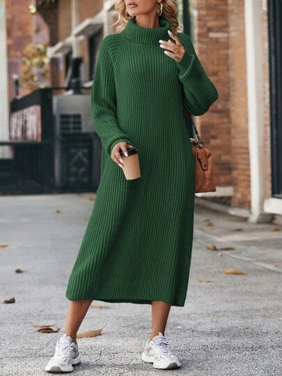 Freya - Vestido largo de invierno con cuello alto