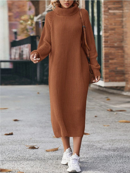 Freya - Vestido largo de invierno con cuello alto