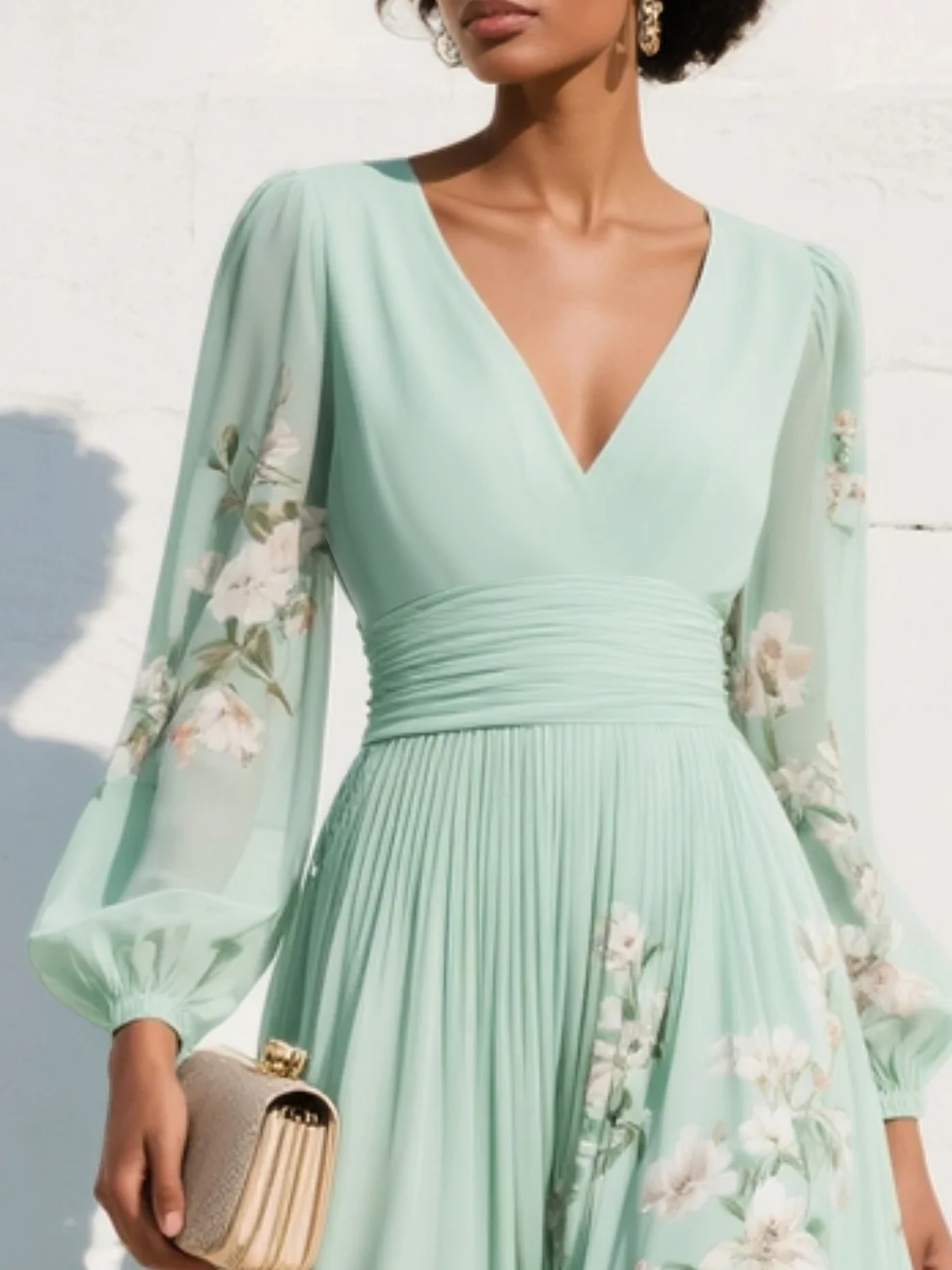 Lucía – Vestido midi fluido con estampado floral
