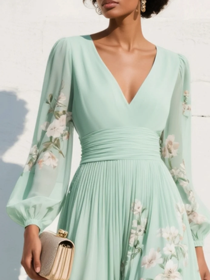 Lucía – Vestido midi fluido con estampado floral
