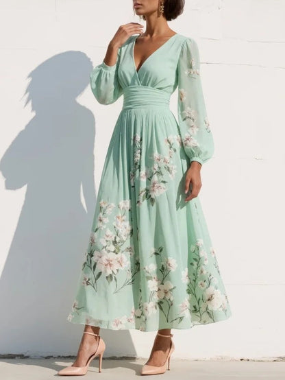 Lucía – Vestido midi fluido con estampado floral