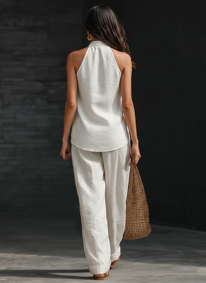 Zoë™ | Conjunto sin mangas con pantalones de pierna ancha