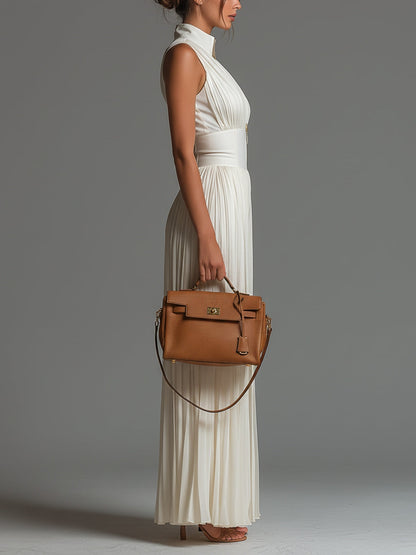 Zsófia - Mono blanco plisado de estilo elegante