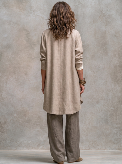 Lucía - Conjunto Palazzo Boho Beige