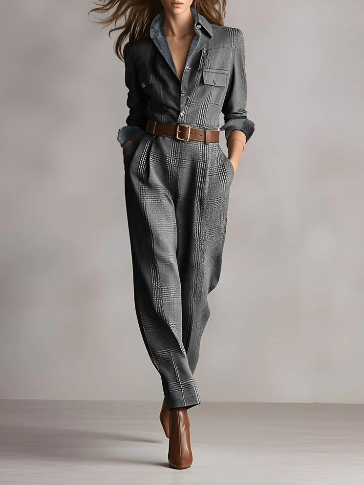 Anna™ | elegante vestido lencero a cuadros