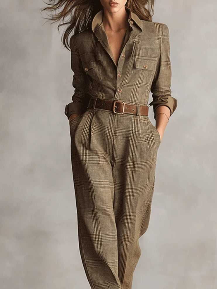 Anna™ | elegante vestido lencero a cuadros