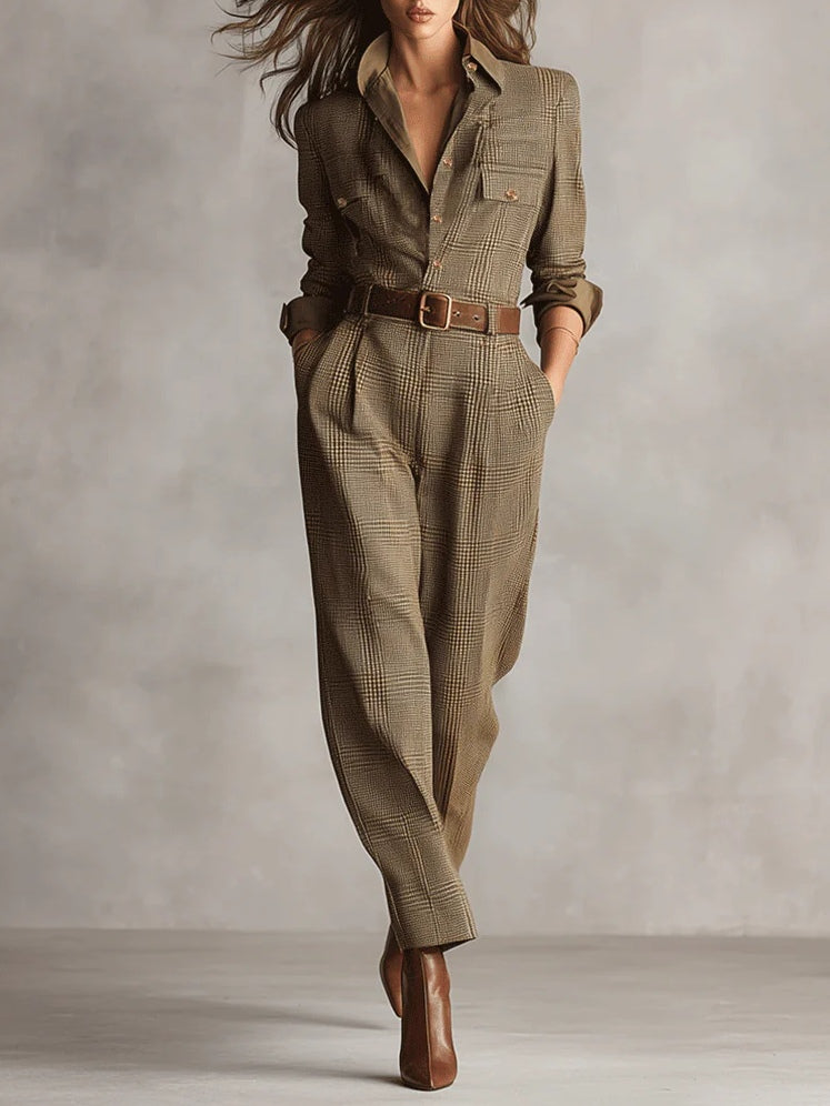 Anna™ | elegante vestido lencero a cuadros